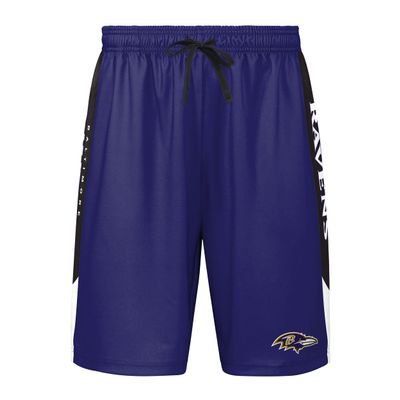 FOCO Baltimore Ravens NFL Mens Side Stripe Training Shorts - M