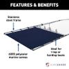 SureShade PTX Power Shade - 63" Wide (Navy) - Easy Installation on T-Top or Hardtop Boats - 600D Marine Canvas, Stainless Steel Frame - 12V DC Motors - Anti-Racking and Auto Shut-Off - PTXSS63NV view 3