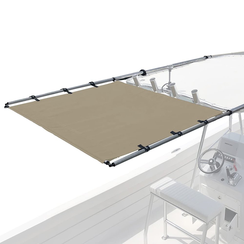 SureShade PTX Power Shade - 63" Wide (Tan) - Easy Installation on T-Top or Hardtop Boats - 600D Marine Canvas, Stainless Steel Frame - 12V DC Motors - Anti-Racking and Auto Shut-Off - PTXSS63TS