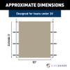 SureShade PTX Power Shade - 63" Wide (Tan) - Easy Installation on T-Top or Hardtop Boats - 600D Marine Canvas, Stainless Steel Frame - 12V DC Motors - Anti-Racking and Auto Shut-Off - PTXSS63TS view 2