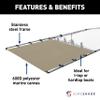 SureShade PTX Power Shade - 63" Wide (Tan) - Easy Installation on T-Top or Hardtop Boats - 600D Marine Canvas, Stainless Steel Frame - 12V DC Motors - Anti-Racking and Auto Shut-Off - PTXSS63TS view 3