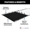 SureShade PTX Power Shade - 57" Wide (Black) - Easy Installation on T-Top or Hardtop Boats - 600D Marine Canvas, Stainless Steel Frame - 12V DC Motors - Anti-Racking and Auto Shut-Off - PTXSS57BK view 3