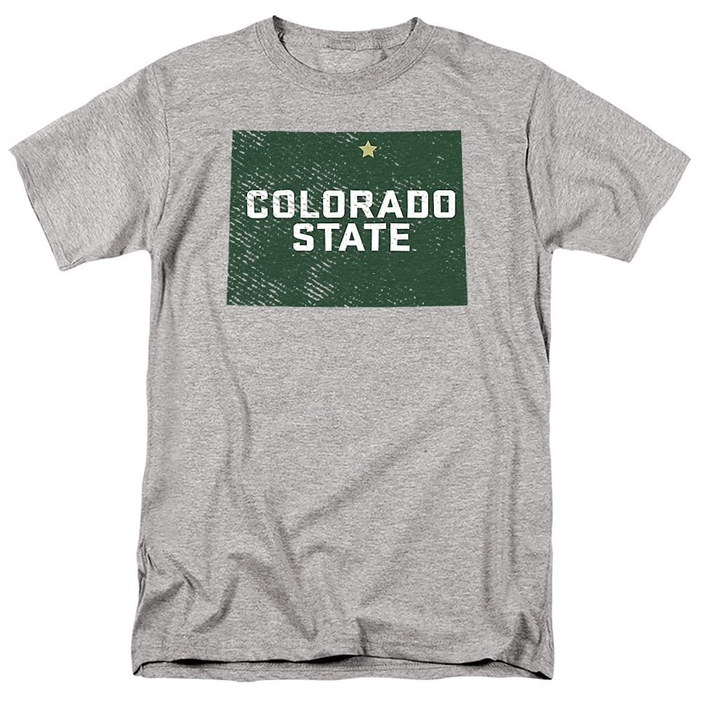 Colorado State University Official State Shape Unisex Adult T-Shirt, State Shape, 4X-Large