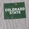 Colorado State University Official State Shape Unisex Adult T-Shirt, State Shape, 4X-Large view 2