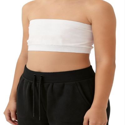 Kurve Girls Bandeau Tube Bra - Strapless Bandeau Bra,UV Protective Fabric UPF50+, White, Age (4-8)
