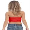 Kurve Girls Bandeau Tube Bra - Strapless Bandeau Bra,UV Protective Fabric UPF50+, Red, Age (4-8) view 2