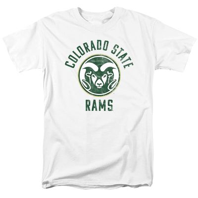 Colorado State University Official Rams Logo Unisex Adult T-Shirt, White, 5X-Large