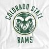 Colorado State University Official Rams Logo Unisex Adult T-Shirt, White, 5X-Large view 2