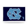 Rico Industries NCAA North Carolina Tar Heels UNC Interlock Logo Navy 3' x 5' Banner Flag Single Sided - Indoor or Outdoor - Home Dcor view 1