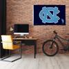 Rico Industries NCAA North Carolina Tar Heels UNC Interlock Logo Navy 3' x 5' Banner Flag Single Sided - Indoor or Outdoor - Home Dcor view 2