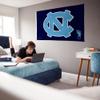 Rico Industries NCAA North Carolina Tar Heels UNC Interlock Logo Navy 3' x 5' Banner Flag Single Sided - Indoor or Outdoor - Home Dcor view 4