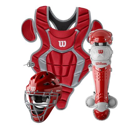 WILSON C200 Youth Catcher's Gear Kit - Scarlet 12 inch