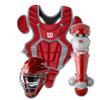 WILSON C200 Youth Catcher's Gear Kit - Scarlet 12 inch view 1