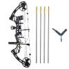SAS Feud X 30-70 Lbs 19-31" Draw Length Compound Bow Pro Package for Hunting Field Target (Black) view 1
