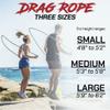 Rx Smart Gear Drag Jump Rope w/Non Slip Ergonomic Handles - Weighted Polypropylene Rope for Fitness & Exercise, Cardio Workout | Speed Jumping Rope for Men & Women WOD (Black, Large) view 3