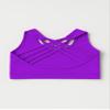 Kurve Girls Sleeveless Tank Top - Seamless Stretchy Strappy Back Crop Racerback Bra - Shirt Sports Bra for Kids, UPF 50+ Made in USA, Neon Purple-83, Age 9-14 view 3