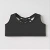 Kurve Girls Sleeveless Tank Top - Seamless Stretchy Strappy Back Crop Racerback Bra - Shirt Sports Bra for Kids, UPF 50+ Made in USA, Black-83, Age 9-14 view 2