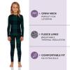 Rocky Thermal Underwear Kids Girls Thermal Underwear Set Long Johns kid Thermals Kid Base Layer kids thermals top bottom set, Green Plaid, X-Large, Standard-185 GSM, THERMALS SET view 2