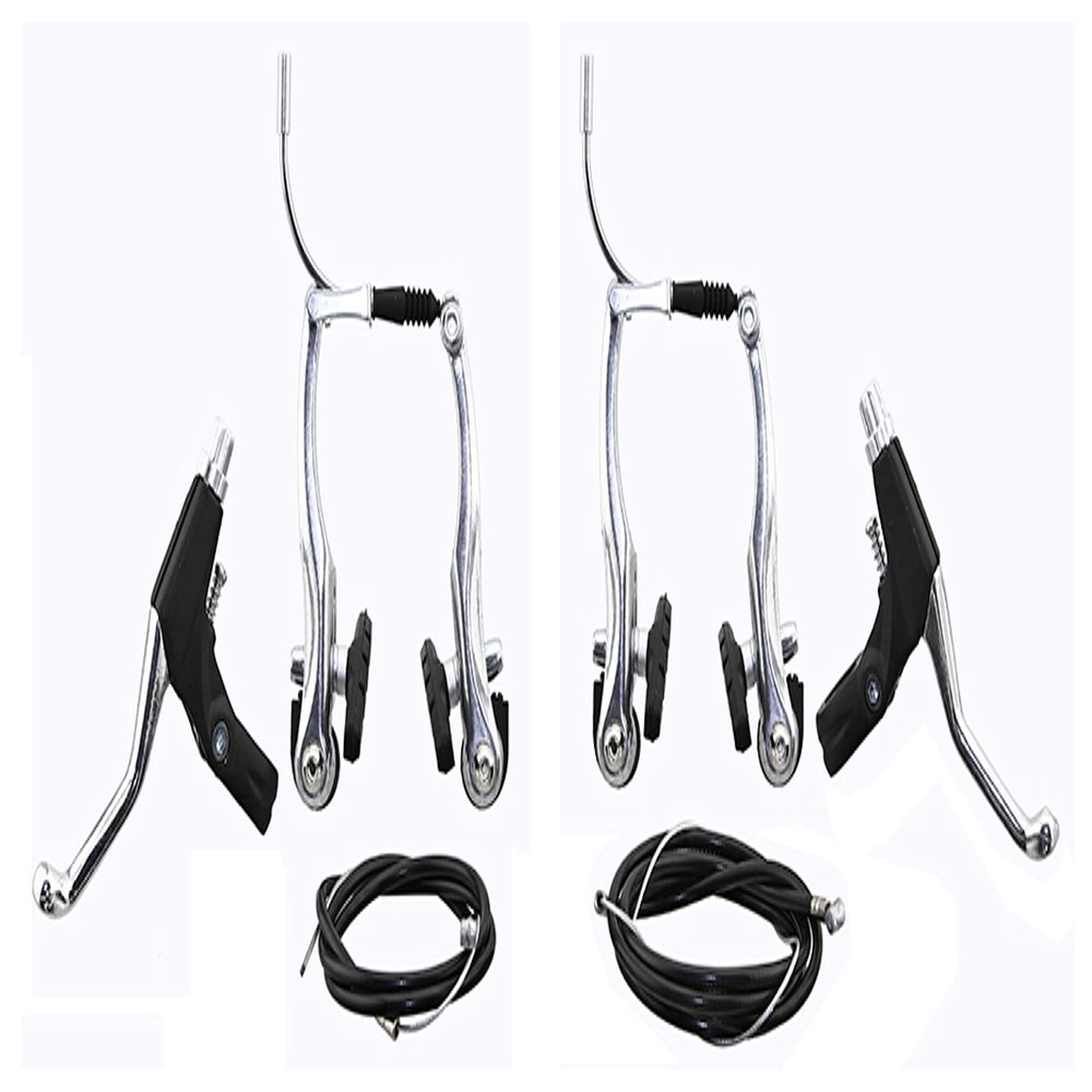 Lowrider Chrome Alloy 408 Bike V-Brake with Lever. Front and Rear Bicycle Brake Set Bike Brake Set