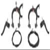 Lowrider Black Alloy Bike Mx Brake Set. Front and Rear Bicycle Brake Set Bike Brake Set view 1