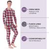 Rocky Thermal Underwear Men Long Johns Men Thermal Underwear Thermals Mens Base Layer Mens Thermals Top and Bottom Set (White Plaid, X-Large, Standard Weight - 185 GSM, One Pack) view 2