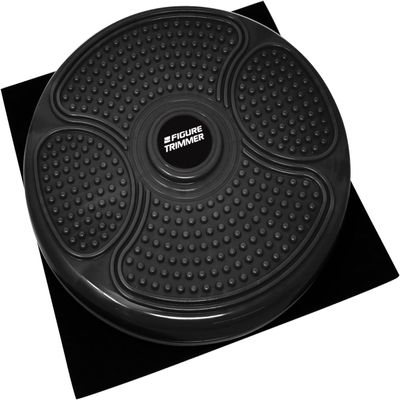 Daiwa Felicity Figure Trimmer Ab Twister Board - Waist Twister Machine for Core & Abs Exercise - Waist Twisting Fitness Tool, Dizzy Disc Twist Board for Slimming Workout & Reflexology (Black)