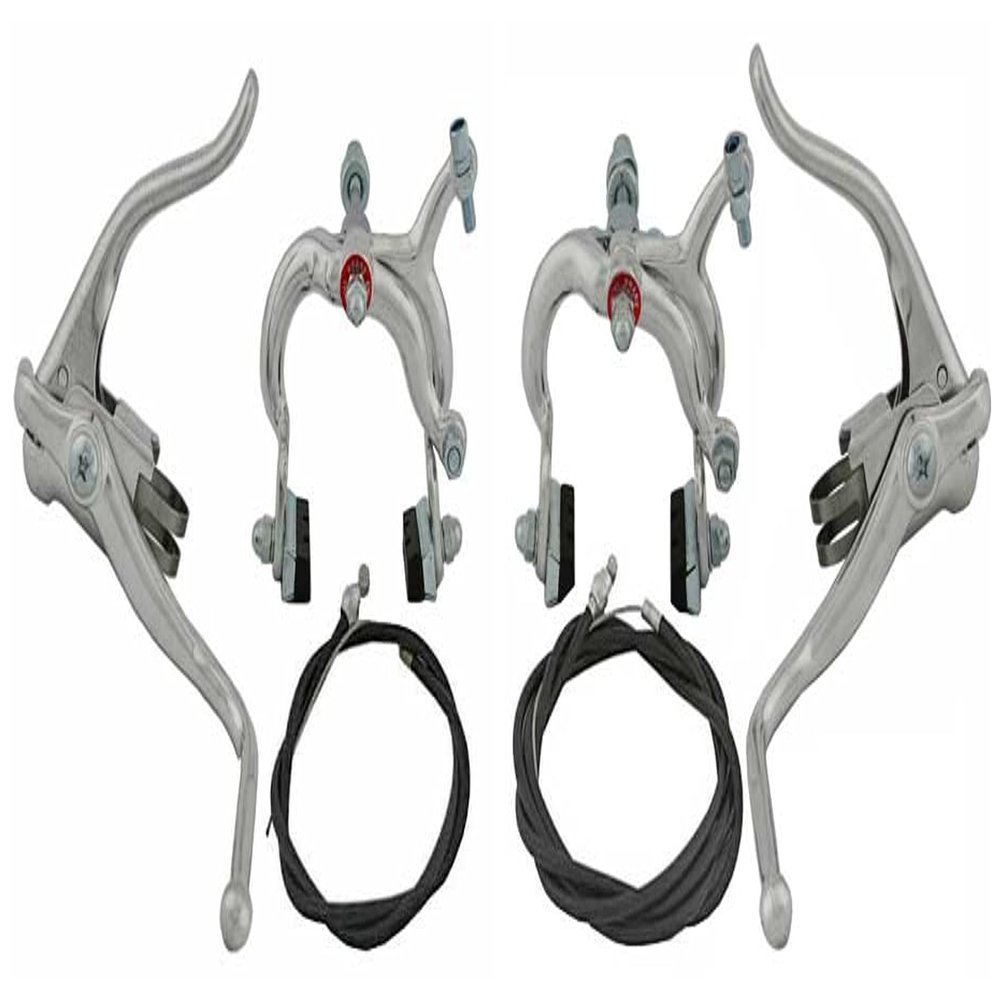 Lowrider Chrome Alloy Bike Racing Brake Set. Front and Rear Bicycle Brake Set Bike Brake Set