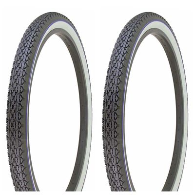 Two Bike tire Duro 26 x 2.125 Black/White Side Wall Blue Line HF-133. Bicycle tire,Bike Parts,Bicycle Parts