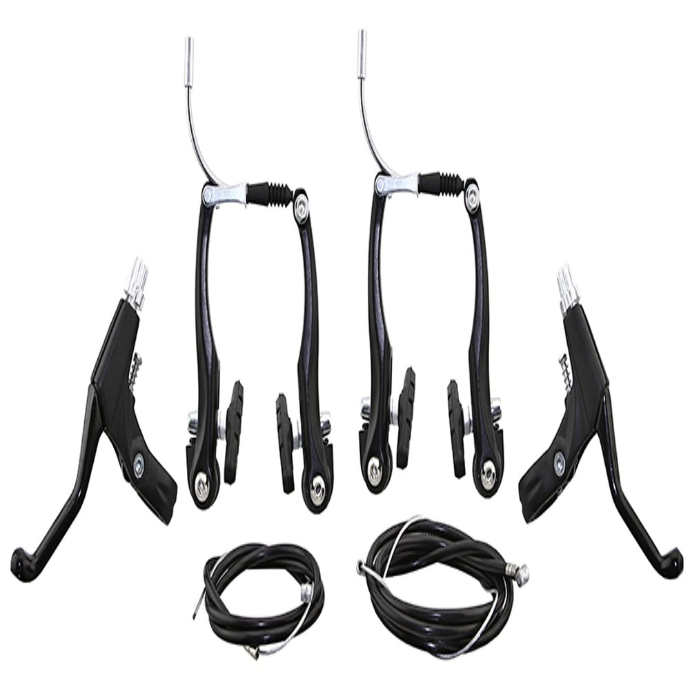Lowrider Black Alloy 408 Bike V-Brake with Lever. Front and Rear Bicycle Brake Set Bike Brake Set