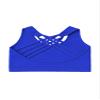 Kurve Girls Sleeveless Tank Top - Seamless Stretchy Strappy Back Crop Racerback Bra - Shirt Sports Bra for Kids, UPF 50+ Made in USA, Cobalt-83, Age 9-14 view 1
