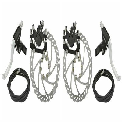 Lowrider Black and Chrome Bike Diskette Brake Full Set. Front and Rear Bicycle Diskette Brake Set Bike Diskette Brake Set