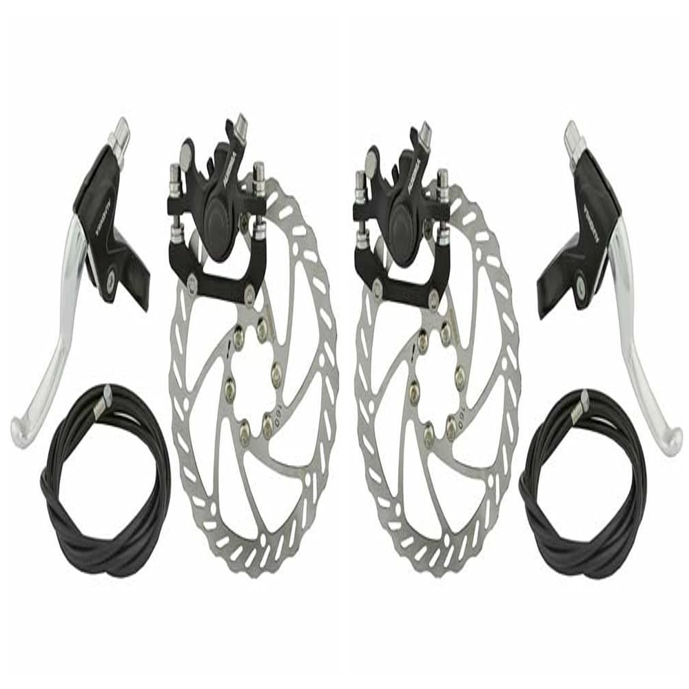 Lowrider Black and Chrome Bike Diskette Brake Full Set. Front and Rear Bicycle Diskette Brake Set Bike Diskette Brake Set