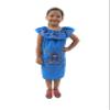 Leos Imports Traditional Girls Mexican Jocie Dress Hand Embroidered, Sleeveless Ruffle Fiesta Dress for Girls, Made in Mexico - (Aqua, Size 1) view 1