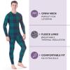 Rocky Thermal Underwear Men Long Johns Men Thermal Underwear Thermals Mens Base Layer Mens Thermals Top and Bottom Set (Green Plaid, Medium, Standard Weight - 185 GSM, One Pack) view 2
