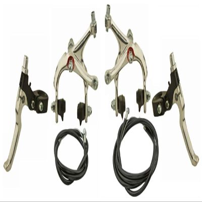 Lowrider Silver Alloy 570a Bike Brake Set. Front and Rear Bicycle Brake Set Bike Brake Set