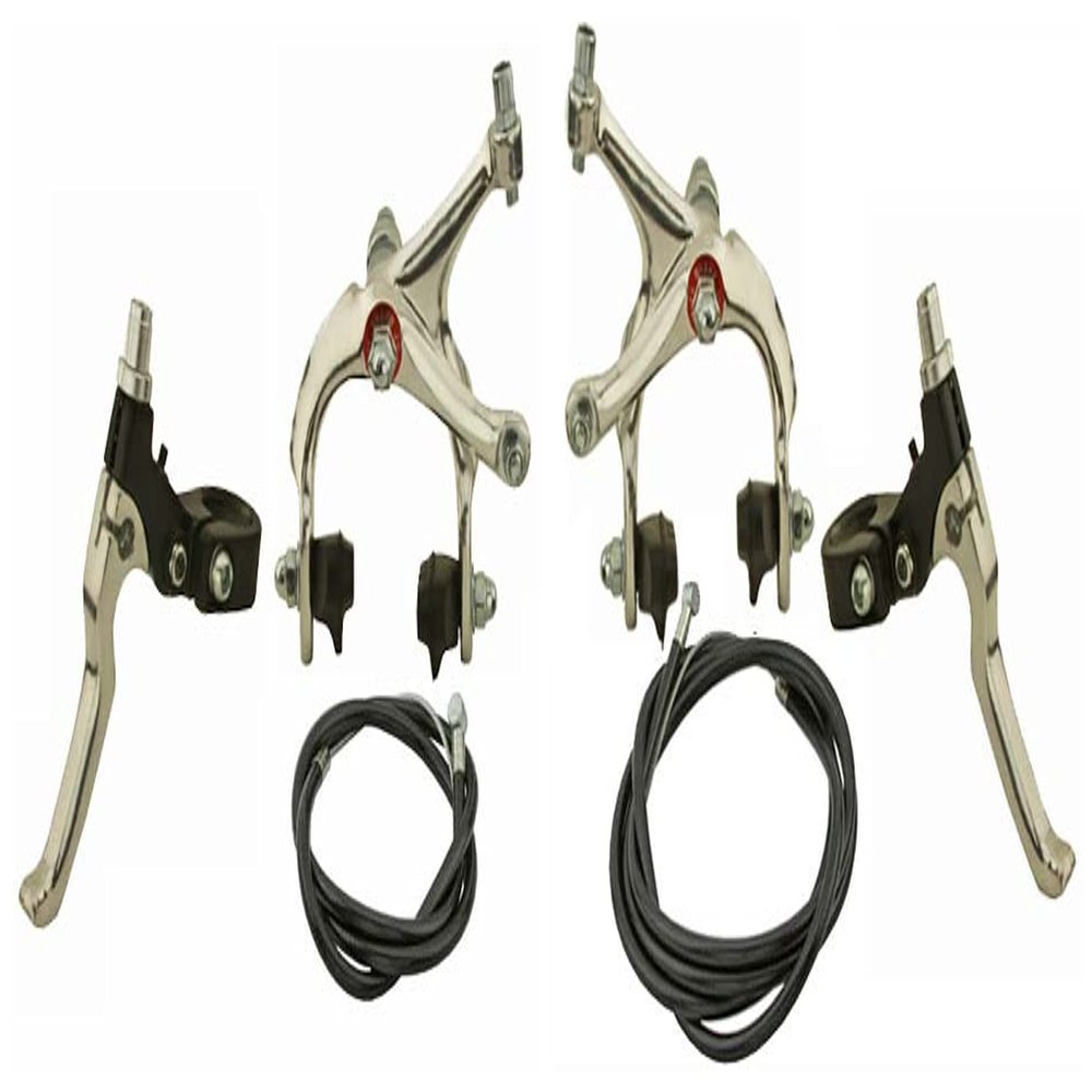 Lowrider Silver Alloy 570a Bike Brake Set. Front and Rear Bicycle Brake Set Bike Brake Set
