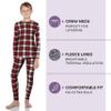 Rocky Thermal Underwear Kids, Boys Thermal Underwear Set Long Johns Thermals Kids Base Layer kid thermals top bottom set Boys Winter Clothes Shirt & Pants, Ski/Extreme Cold (White Plaid, Medium) view 2