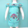Leos Imports Traditional Girls Mexican Jocie Dress Hand Embroidered, Sleeveless Ruffle Fiesta Dress for Girls, Made in Mexico - (Mint, Size 1) view 4