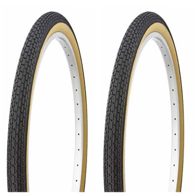 Two Bike tire Duro 26 x 2.125 Black/Gum Side Wall HF-120A. Bicycle tire,Bike Parts,Bicycle Parts