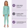 Rocky Thermal Underwear Kids Girls Thermal Underwear Set Long Johns kid Thermals Kid Base Layer kids thermals top bottom set, Thermal Set inner fleece, Medium, Rainbow Design view 2