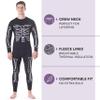 Rocky Thermal Underwear Men Long Johns Men Thermal Underwear Thermals Mens Base Layer Mens Thermals Top and Bottom Set (Skeleton Design (Glow In Dark), Medium, Standard Weight - 185 GSM, One Pack) view 2