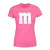 Letter M Halloween Costumes T-Shirt | Funny Cool Graphic tee idea | for Women Azalea Pink view 4