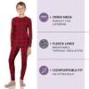 Rocky Thermal Underwear Kids, Boys Thermal Underwear Set Long Johns Thermals Kids Base Layer kid thermals top bottom set Boys Winter Clothes Shirt & Pants, Ski/Extreme Cold (Red Plaid, X-Small) view 2