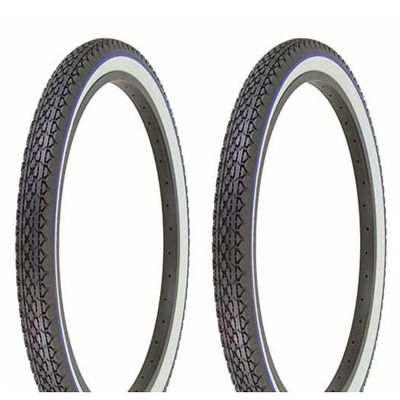Lowrider Two Bike tire Duro 24 x 2.125 Black/White Side Wall Blue line HF-133. Bicycle tire,Bike Parts,Bicycle Parts