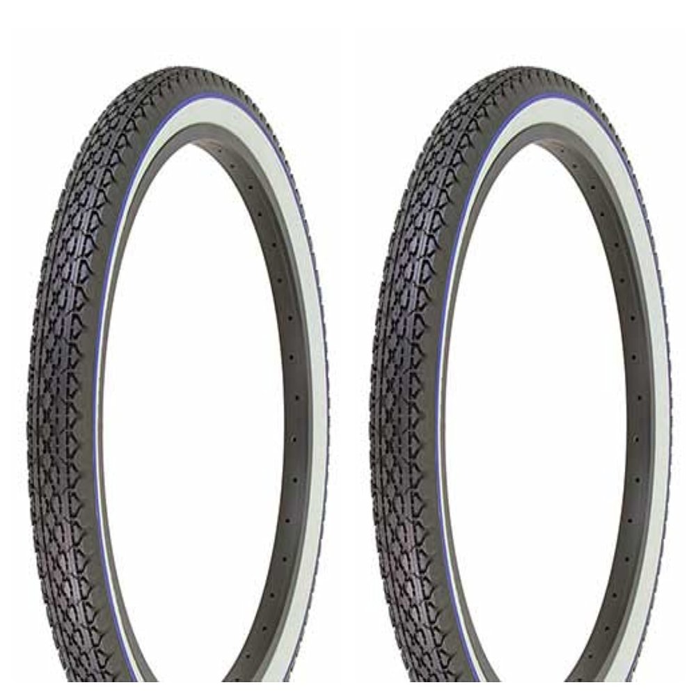 Lowrider Two Bike tire Duro 24 x 2.125 Black/White Side Wall Blue line HF-133. Bicycle tire,Bike Parts,Bicycle Parts