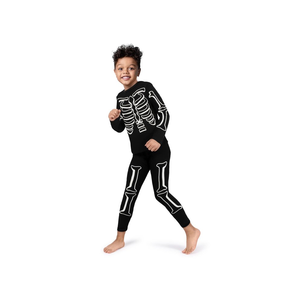 Rocky Thermal Underwear Kids, Boys Thermal Underwear Set Long Johns Thermals Kids Base Layer kid thermals top bottom set Boys Winter Clothes Shirt & Pants, Ski/Extreme Cold (Skeleton, X-Large)