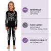Rocky Thermal Underwear Kids Girls Thermal Underwear Set Long Johns kid Thermals Kid Base Layer kids thermals top bottom set, Skeleton (Glow the Dark), Small, Standard-185 GSM, THERMALS SET view 2