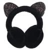 XIAOHAWANG Winter Earmuffs for Kids Girl Warm Ear Muffs Baby Boy Plush Padded Ear Warmer (C-BLACK) view 1
