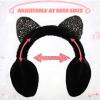 XIAOHAWANG Winter Earmuffs for Kids Girl Warm Ear Muffs Baby Boy Plush Padded Ear Warmer (C-BLACK) view 4