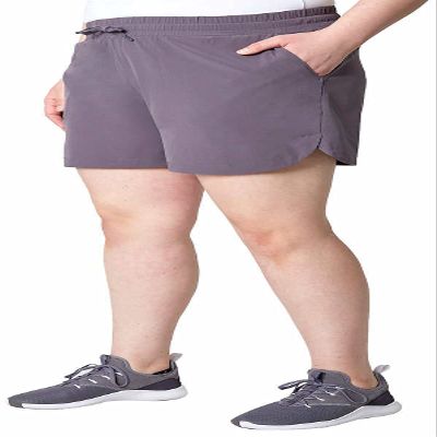 Mondetta Womens Pull-On Short (Purple Charcoal, X-Large)
